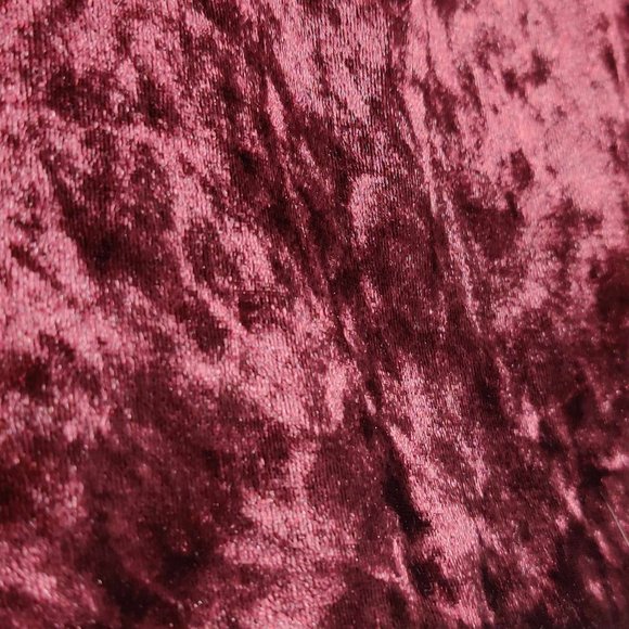 Burgundy Velvet Crop Tank Top - Picture 4 of 4